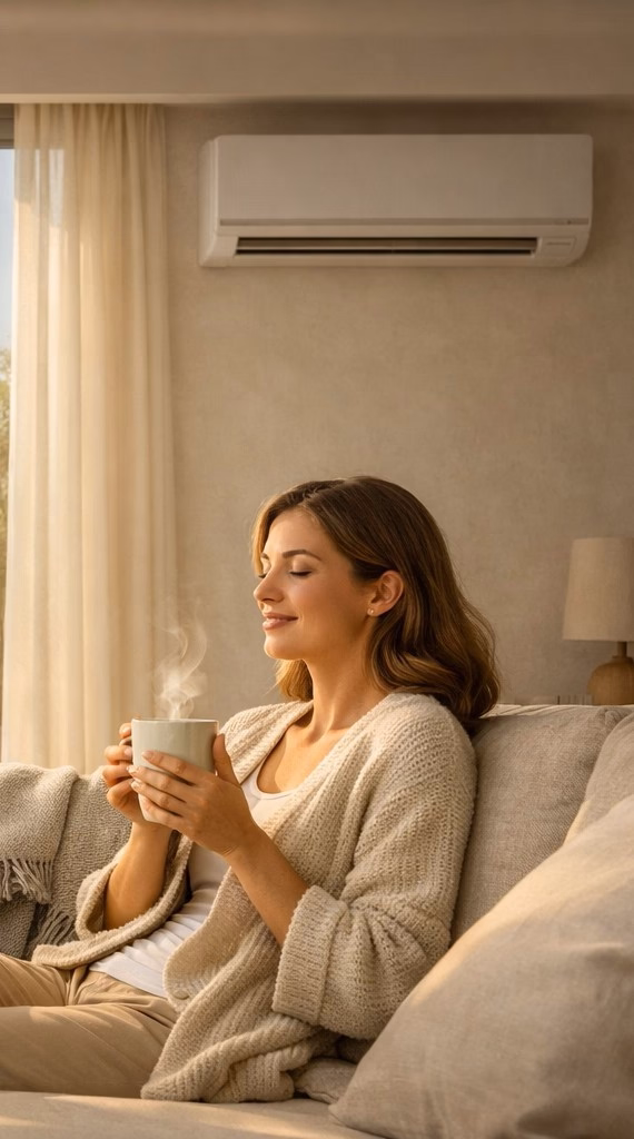 Técnico profissional a realizar assistência técnica em climatização